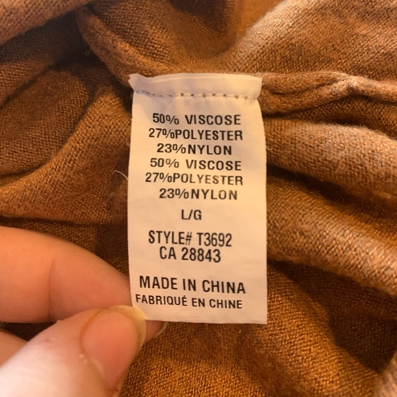 crisscross back brown long sleeve - Picture 8 of 8